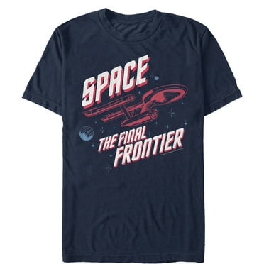 Men's Star Trek: The Original Series Vintage Space Final Frontier  Graphic Tee Navy Blue Small
