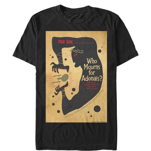 Men's Star Trek: The Original Series Who Mourns for Adonais Episode 2 Poster  Graphic Tee Black Large