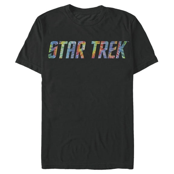 Men's Star Trek Tie-Dye Logo  Graphic Tee Black 3X Large