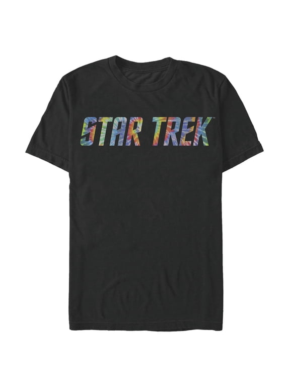Men's Star Trek Tie-Dye Logo Graphic Tee Black X Large