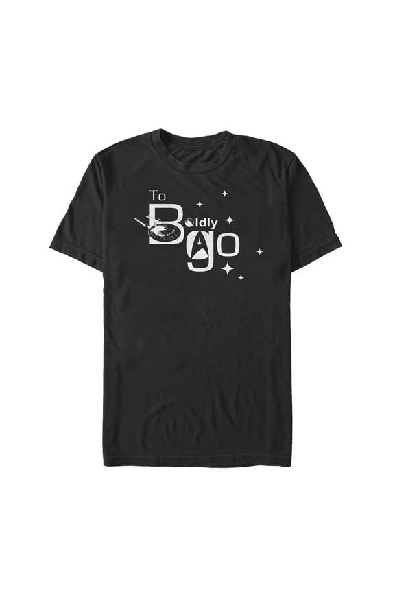 Men's Star Trek To Boldly Go Shine Graphic Tee Black X Large