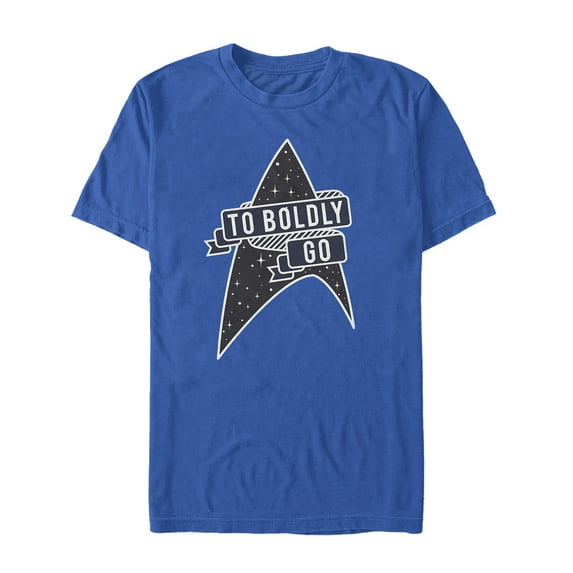 Men's Star Trek To Boldly Go Starfleet Graphic Tee Royal Blue Medium