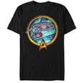 thumbnail image 1 of Men's Star Trek USS Enterprise Stained Glass To Boldly Go  Graphic Tee Black Medium, 1 of 4