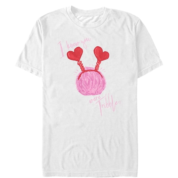 Men's Star Trek Valentine I Knew You Were Tribble Graphic Tee White Large