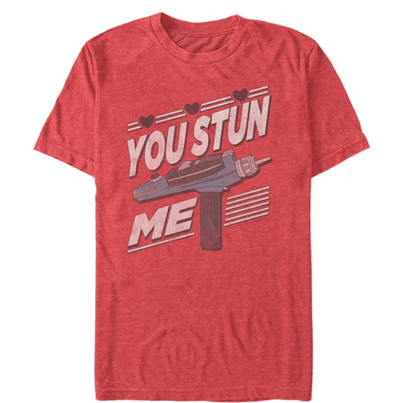 Men's Star Trek Valentine You Stun Me  Graphic Tee Red Heather Small