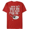 thumbnail image 1 of Men's Star Trek Valentine's Only One In Galaxy Graphic Tee Red Medium, 1 of 4