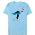 thumbnail image 1 of Men's Star Trek Valentine's Pixel Set Phasers to Stun  Graphic Tee Light Blue X Large, 1 of 3