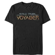 Men's Star Trek: Voyager Modern Logo Graphic Tee Black Medium