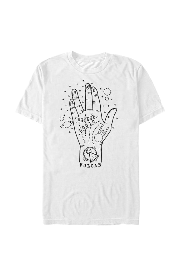 Men's Star Trek Vulcan Palm Reading Since 1966 Graphic Tee White Small