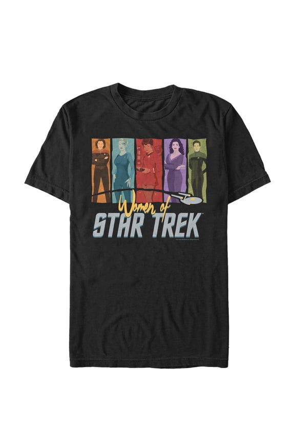 Men's Star Trek Women of Starfleet Panels  Graphic Tee Black Medium