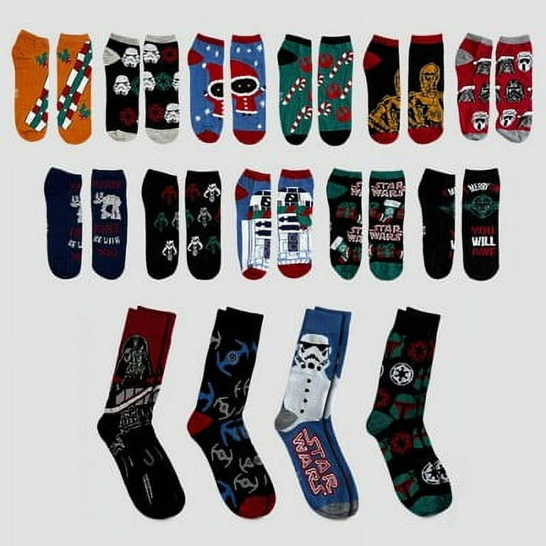 Men s Star Wars 15 Days of Socks Advent Calendar Assorted Colors 6 12