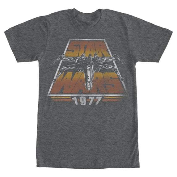 Men's Star Wars 1977 Time Warp Graphic Tee Charcoal Heather 5X Large