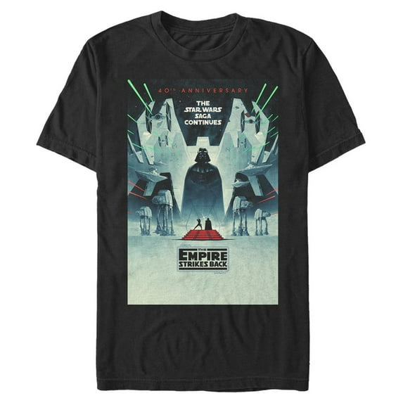 Men's Star Wars 40th Anniversary Saga Poster Graphic Tee Black Medium