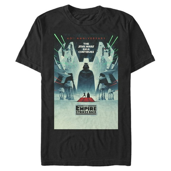 Men's Star Wars 40th Anniversary Saga Poster Graphic Tee Black Small