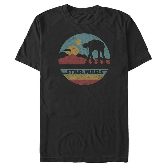 Men's Star Wars: A New Hope AT-AT Retro Circle Graphic T-Shirt