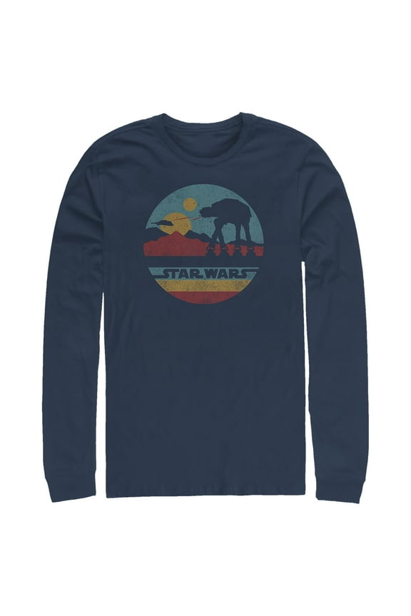 Men's Star Wars: A New Hope AT-AT Retro Circle Long Sleeve Shirt