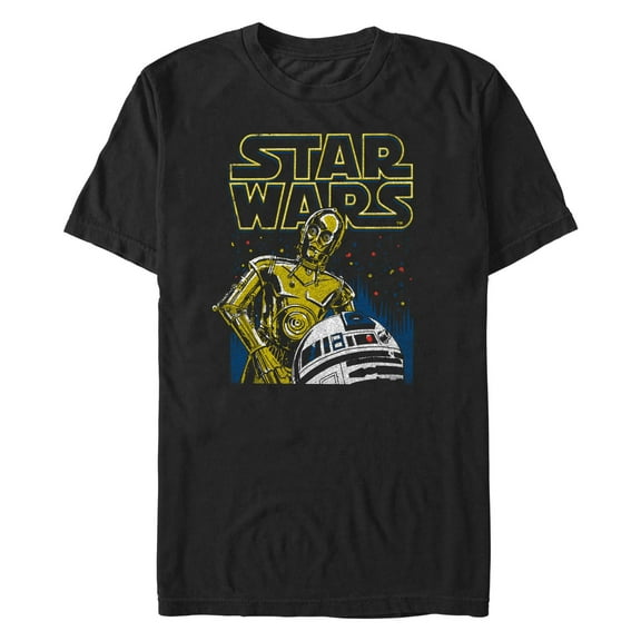 Men's Star Wars: A New Hope C-3PO and R2-D2 Sketch Graphic T-Shirt
