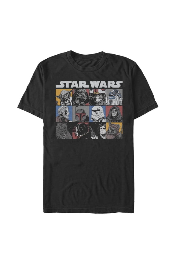 Men's Star Wars: A New Hope Character Grid Retro Graphic T-Shirt