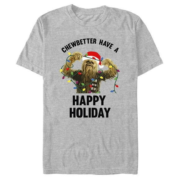 Men's Star Wars: A New Hope Chewbetter Holiday Graphic Tee Athletic Heather 3X Large