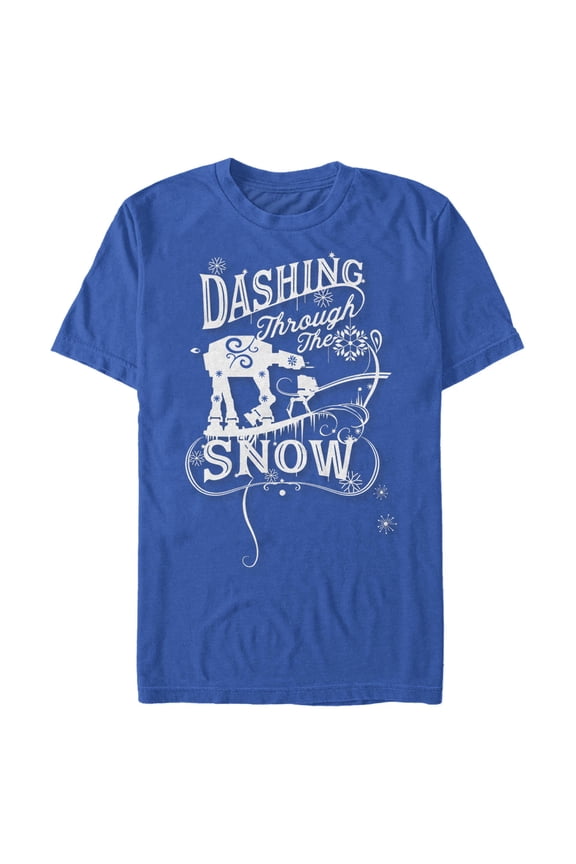 Men's Star Wars: A New Hope Christmas AT-AT Dashing Through the Snow Graphic T-Shirt