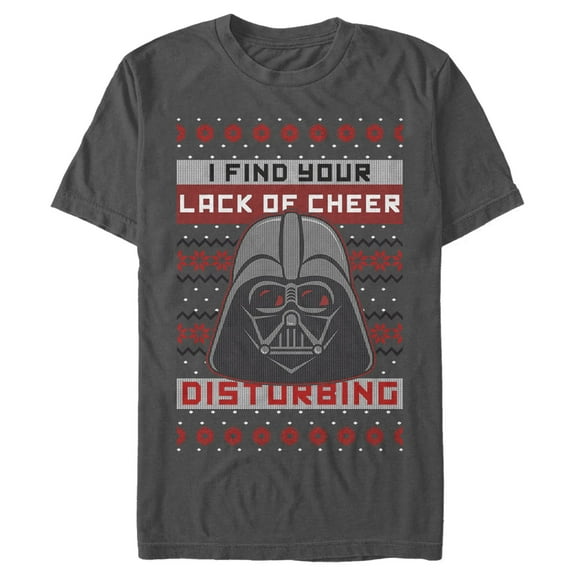 Men's Star Wars: A New Hope Christmas Darth Vader Lack of Cheer Print  Graphic T-Shirt