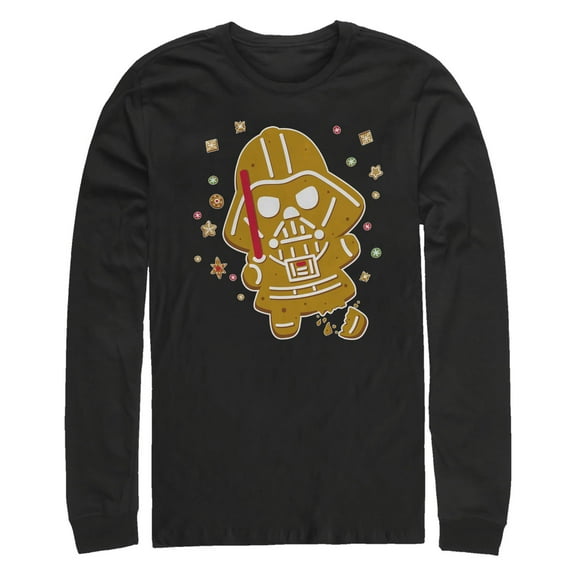 Men's Star Wars: A New Hope Darth Vader Christmas Cookie  Long Sleeve Shirt