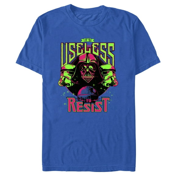 Men's Star Wars: A New Hope Darth Vader It's Useless to Resist  Graphic Tee Royal Blue 2X Large