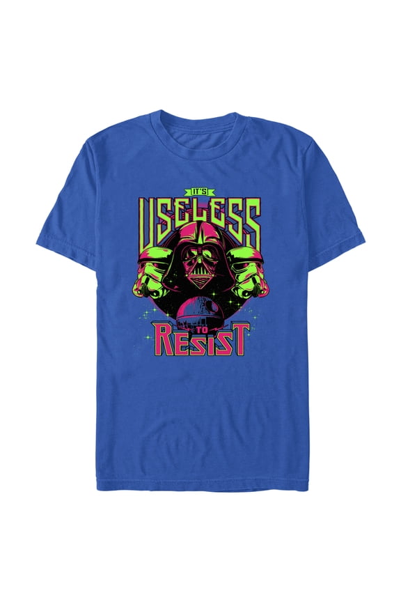 Men's Star Wars: A New Hope Darth Vader It's Useless to Resist Graphic Tee Royal Blue X Large