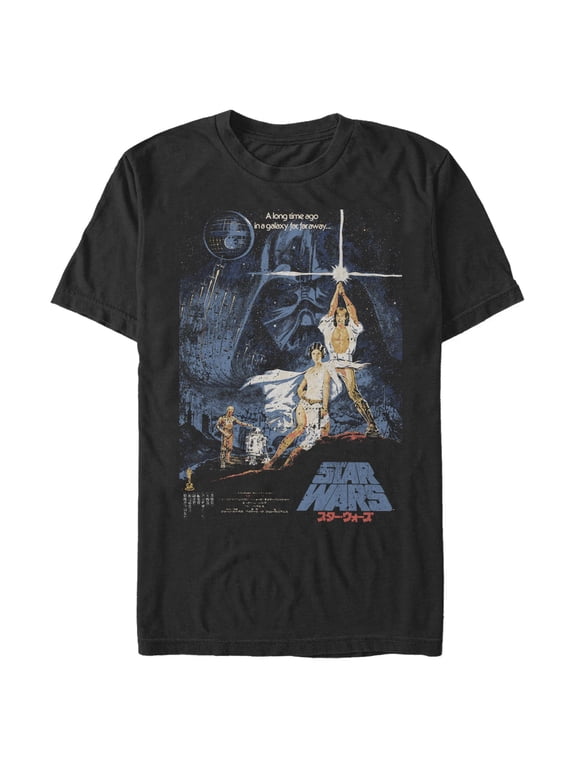 Men's Star Wars: A New Hope Distressed A New Hope Retro Poster Graphic T-Shirt