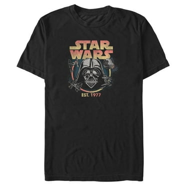 Men's Star Wars: A New Hope Distressed Darth Vader Est. 1977 Logo  Graphic T-Shirt
