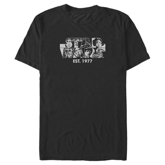 Men's Star Wars: A New Hope Distressed Logo Est. 1977  Graphic T-Shirt