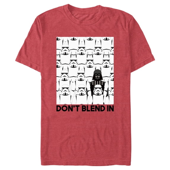 Men's Star Wars: A New Hope Don't Blend In Vader Graphic Tee Red Heather 2X Large