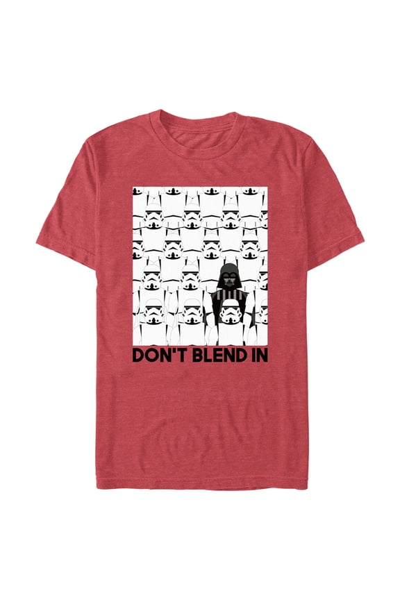 Men's Star Wars: A New Hope Don't Blend In Vader Graphic Tee Red Heather 2X Large