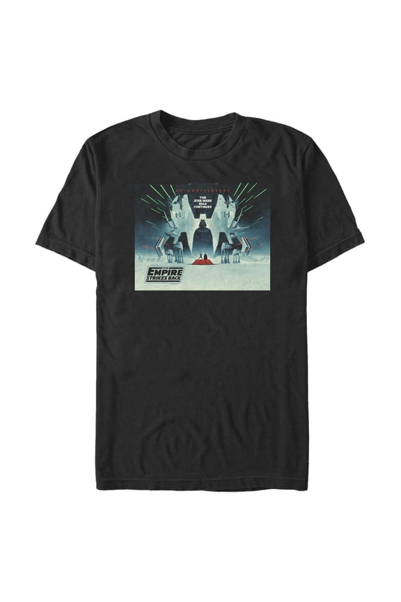 Men's Star Wars: A New Hope Empire Strikes Back 40th Anniversary Poster Graphic T-Shirt