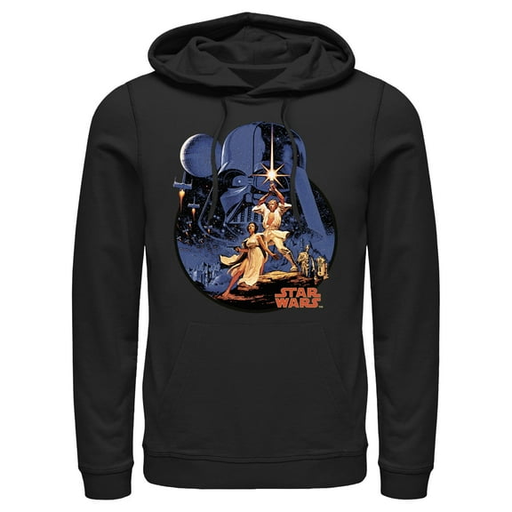 Men's Star Wars: A New Hope Galactic Battle Logo  Pull Over Hoodie