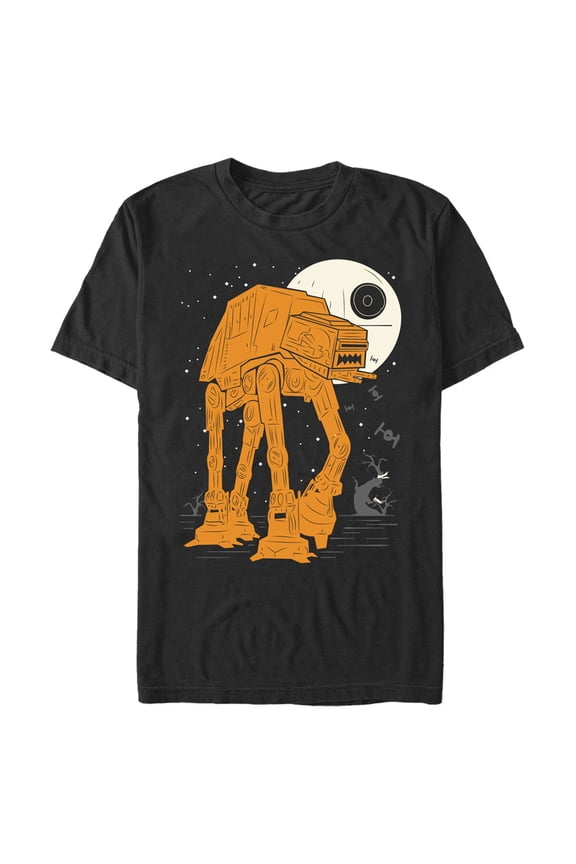 Men's Star Wars: A New Hope Halloween AT Walker Full Moon Graphic Tee Black Large