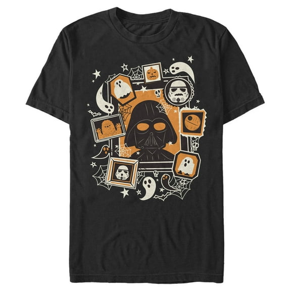 Men's Star Wars: A New Hope Halloween Darth Vader Picture Framed  Graphic Tee Black Medium