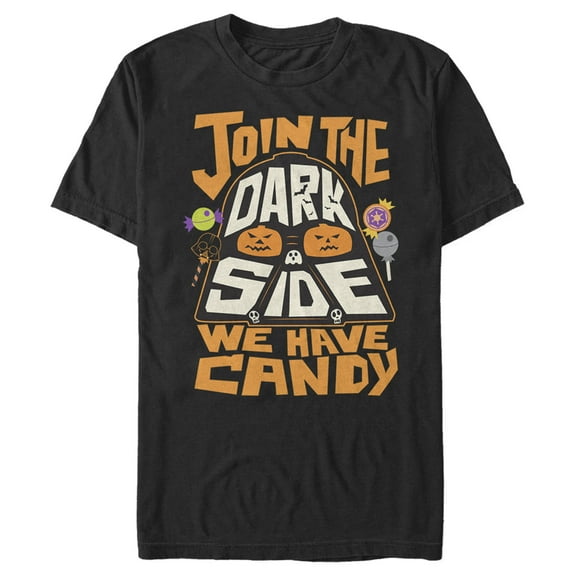 Men's Star Wars: A New Hope Halloween Join The Dark Side We Have Candy Darth Vader  Graphic Tee Black X Large