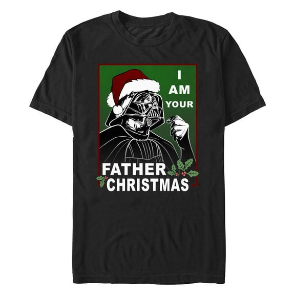 Men's Star Wars: A New Hope I Am Your Father Christmas Vader  Graphic T-Shirt