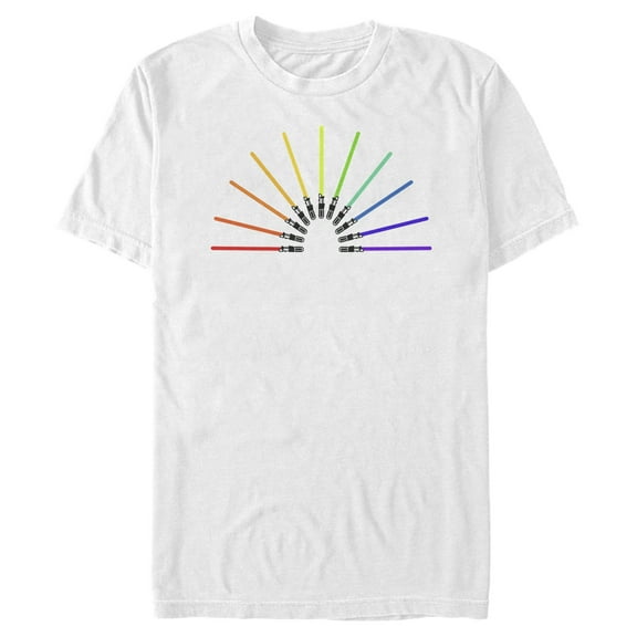 Men's Star Wars: A New Hope Lightsaber Rainbow  Graphic T-Shirt