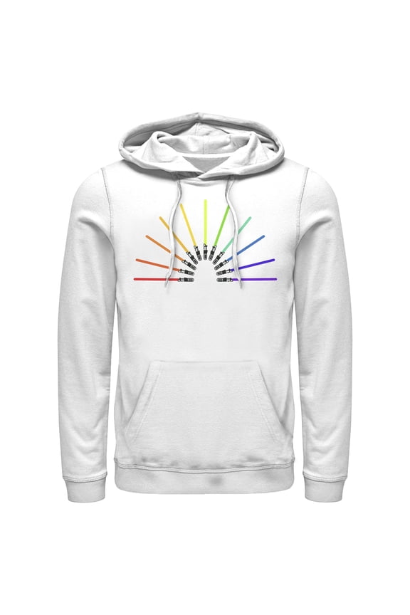 Men's Star Wars: A New Hope Lightsaber Rainbow Pull Over Hoodie