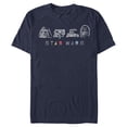 thumbnail image 1 of Men's Star Wars: A New Hope Line Art Characters Graphic T-Shirt, 1 of 5