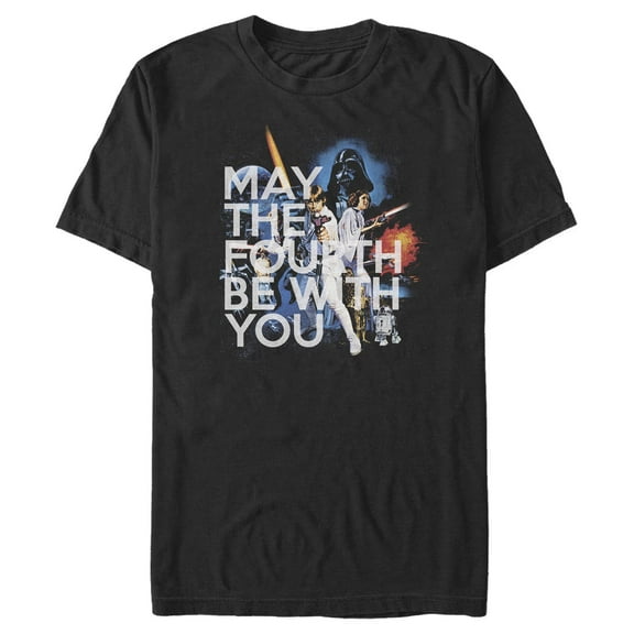 Men's Star Wars: A New Hope May the Fourth Classic Scene  Graphic T-Shirt