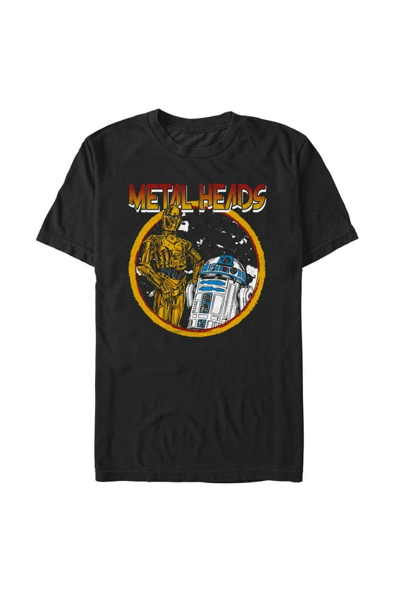 Men's Star Wars: A New Hope Metal Head Rock Droids Graphic T-Shirt