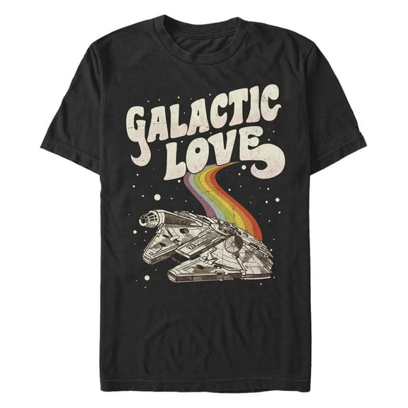 Men's Star Wars: A New Hope Millennium Falcon Galactic Love Graphic T-Shirt