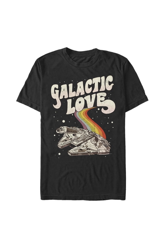 Men's Star Wars: A New Hope Millennium Falcon Galactic Love Graphic T-Shirt