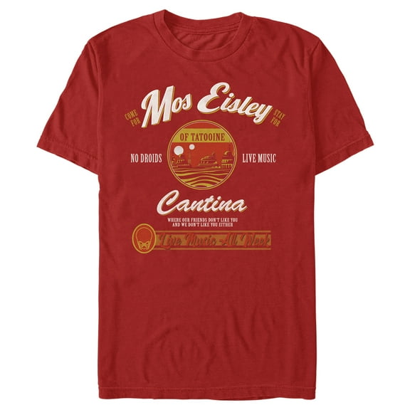 Men's Star Wars: A New Hope Mos Eisley Cantina  Graphic Tee Red 3X Large