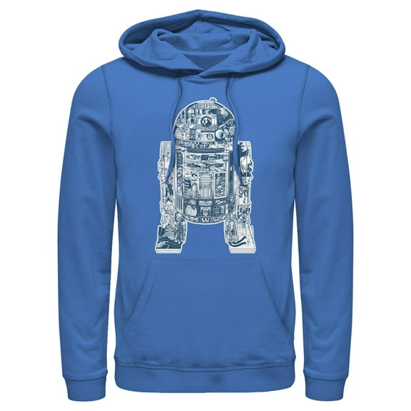 Men's Star Wars: A New Hope R2-D2 Map  Pull Over Hoodie