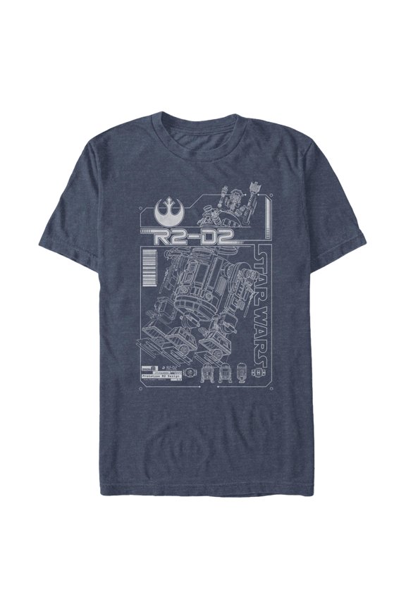 Men's Star Wars: A New Hope R2-D2 Schematic Details Graphic T-Shirt