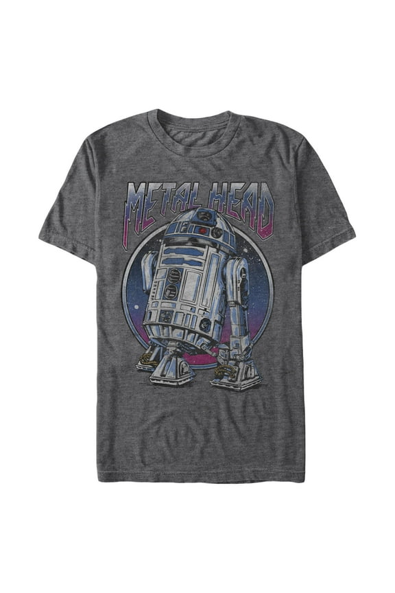 Men's Star Wars: A New Hope R2D2 Metal Head Graphic T-Shirt